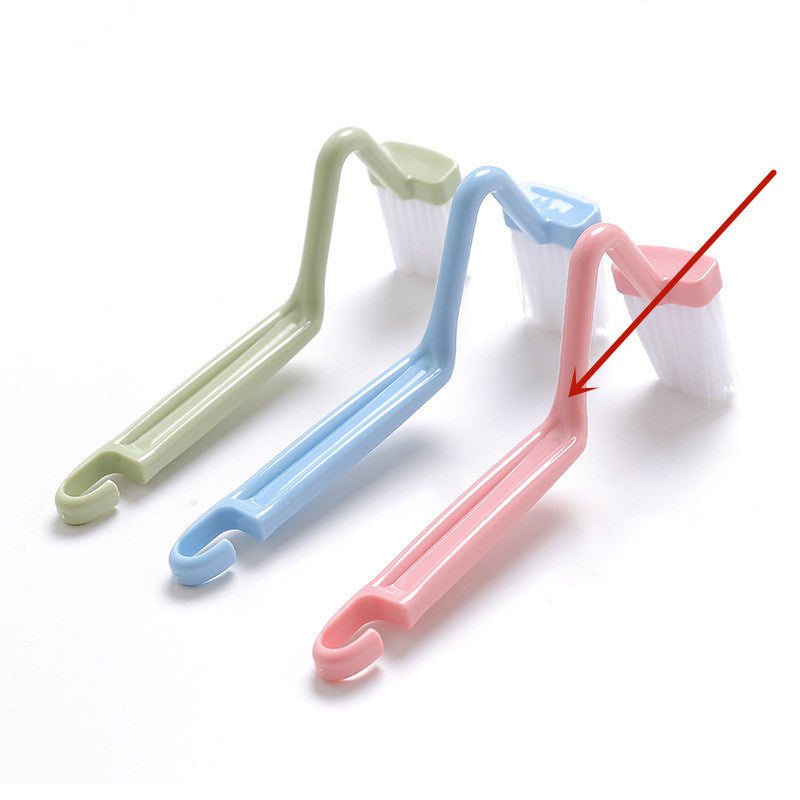 Curved Toilet Brush Gap Cleaning Tool Bathroom Accessory Long Handle Wall Mounted Toilet Soft Bristle Brush Plastic Durable