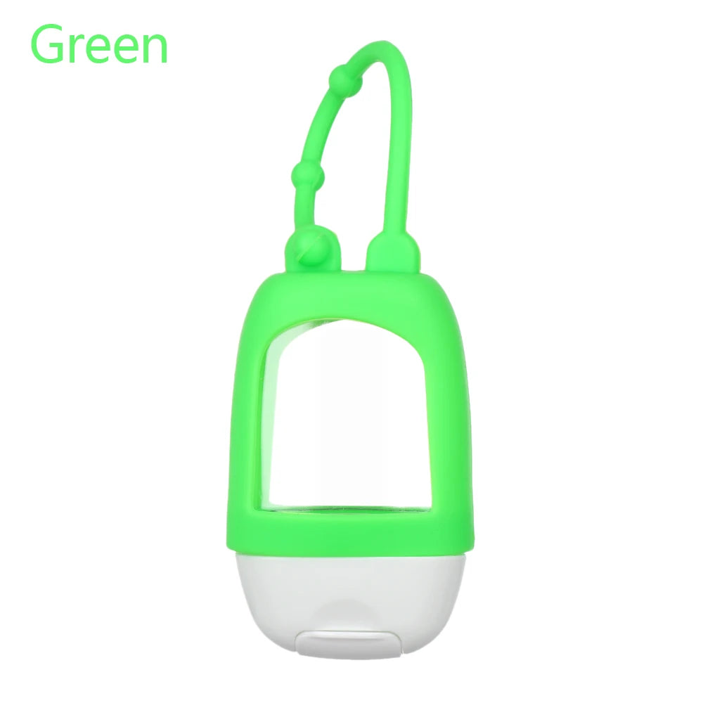 30ml Portable Hand Sanitizer Bottle Reusable Travel Durable Silicone Keychain Holder Gel hand Soap Empty Container Sub-bottling