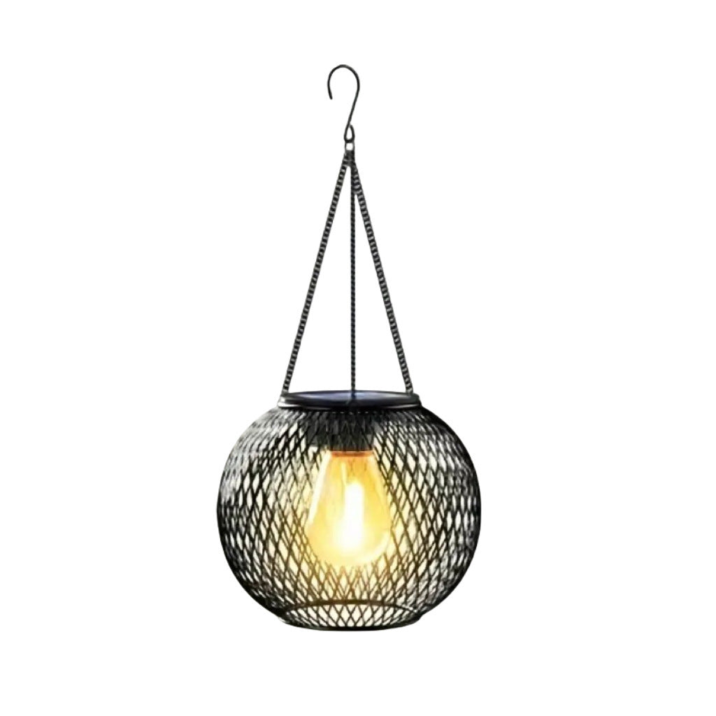Solar Lights, Cross-Border Iron Lanterns, Garden Waterproof Mesh Woven Lights, Courtyard Decorative Lights, Solar Garden Hanging Lights