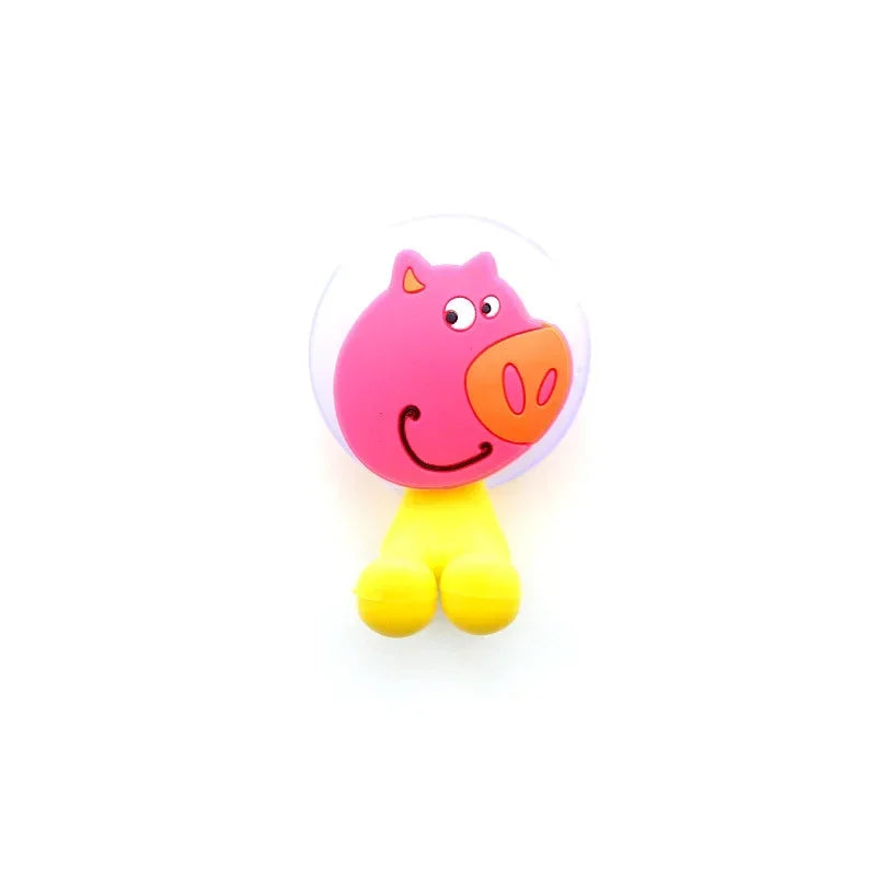 Cute Cartoon Animal Toothbrush Holder,Wall OuntedToothbrush Storage Rack,BathroomMultifunctional Wall Hook,Toothbrush Holder