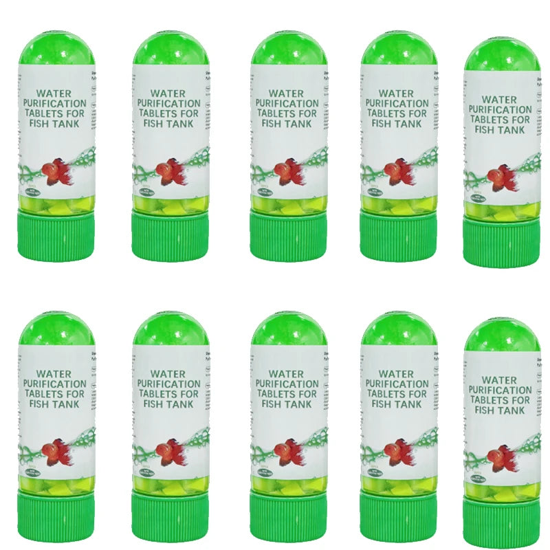 Eco-Friendly Aquarium Water Purification Tablets Water Purifier Fast-Acting Fish Tank Cleaning Solution Aquarium Water Clarifier