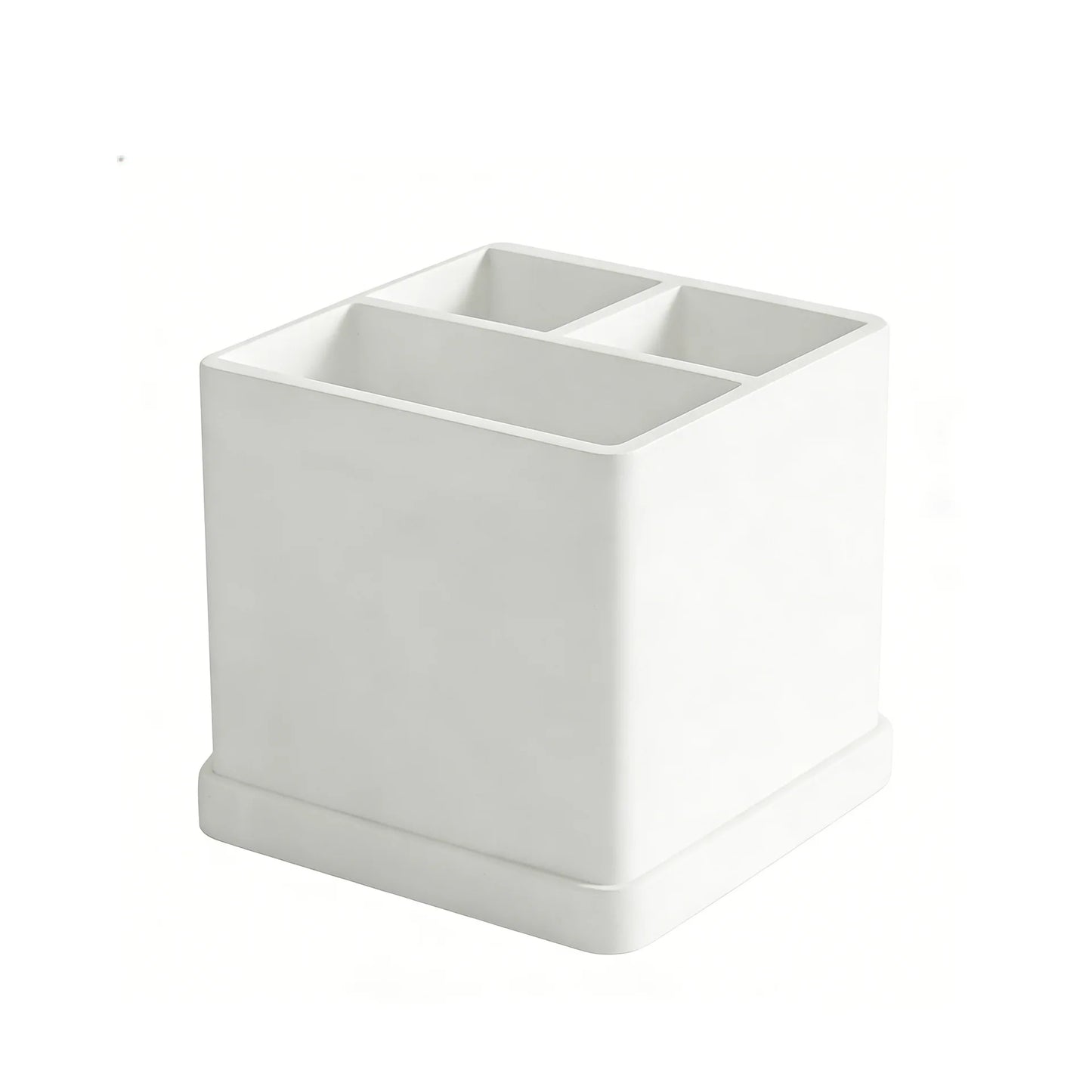 Multifunctional Desktop Storage Toothbrush Storage Box Toiletries Storage Tray Silicone Bathroom Toothbrush Holder Makeup Brush