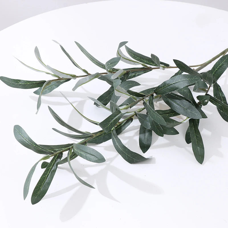 Artificial Plants Olive Green Leaves Tree Branches New Year Fruit Photo Props Home Room Wedding Outdoor Indoor Decora Gift Silk