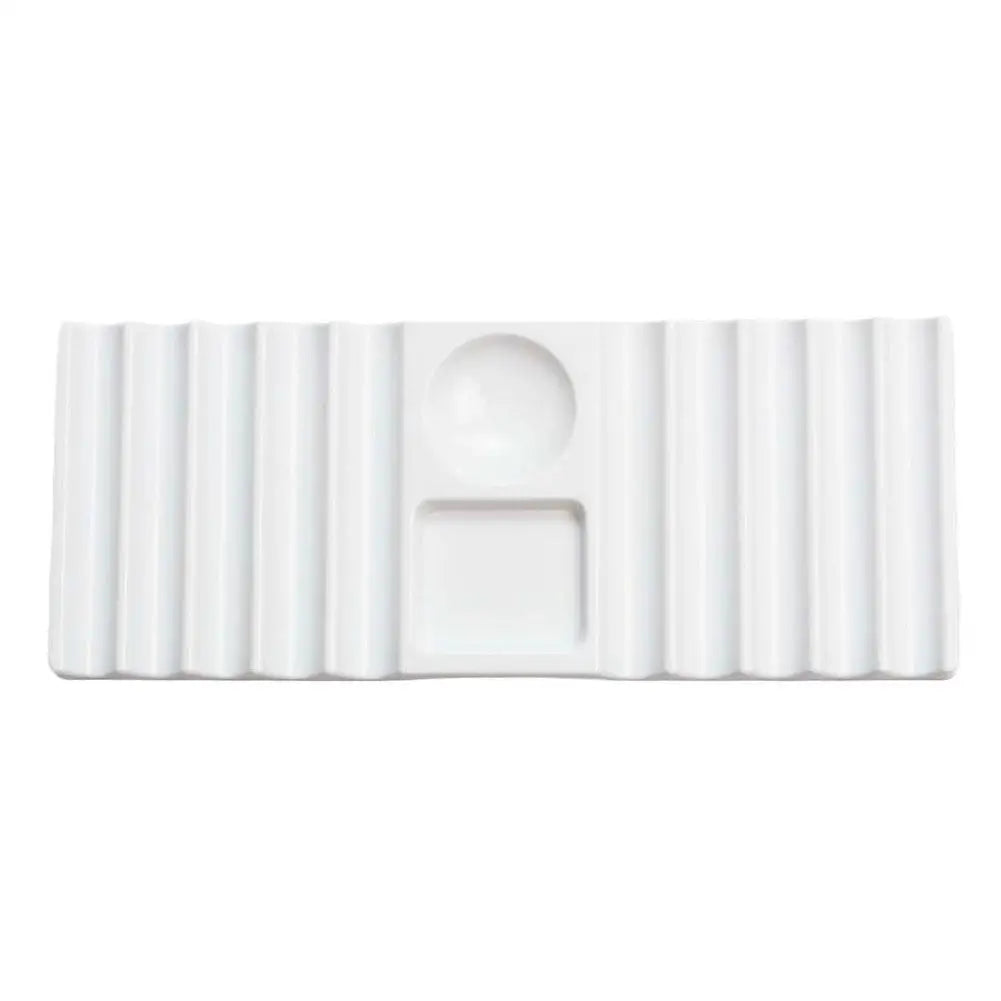 Nail Art Palette Multi Functional Brush Holder Polish Mixing Well Rhinestone Storage Organizer Easy Clean Salon Home Use