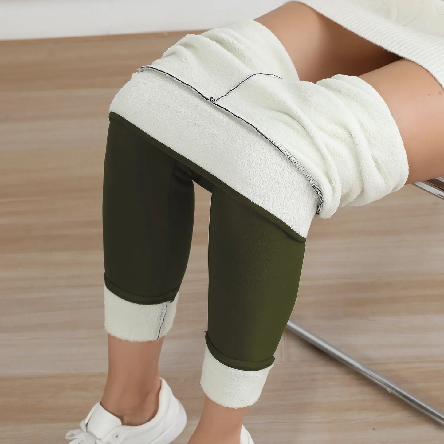 Fleece Lined Thermal Leggings for Women High Waist Stretch Thick Winter Warm Pants for Casual & Daily Wear