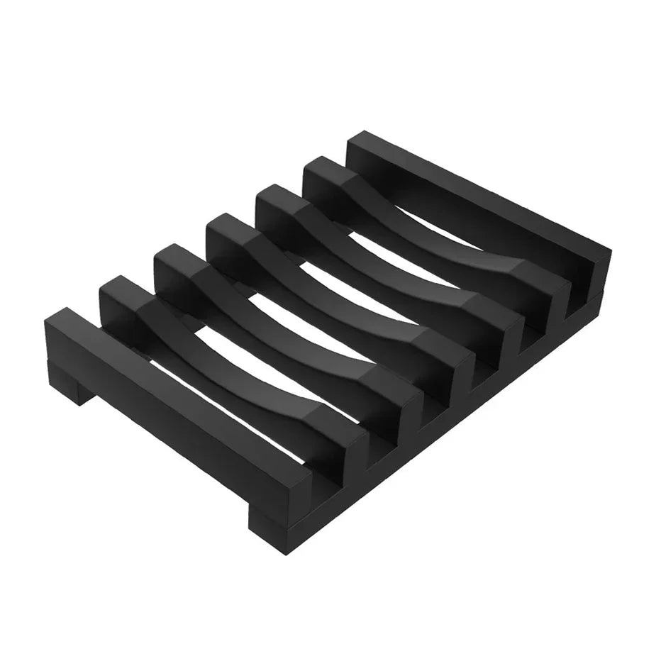 Flexible Silicone Soap Holder Hollow Design Bar Soap Dish Bathtub Kitchen Soap Saver Drainer Sponges Scrubber Display