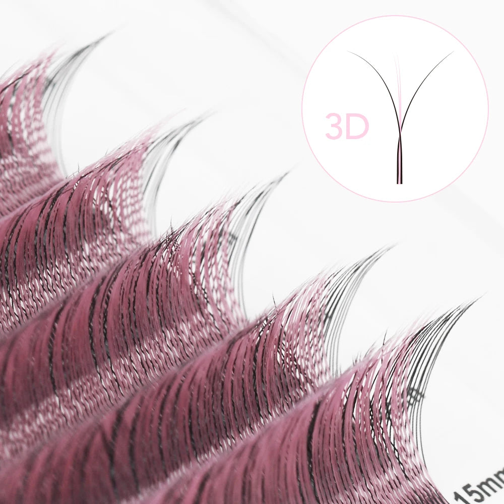 NATUHANA 3D W Shape Lashes Premade Volume Fan Lash Extensions Natural W Style Lashes Faux Mink Individual Lashes Makeup(2.0)
