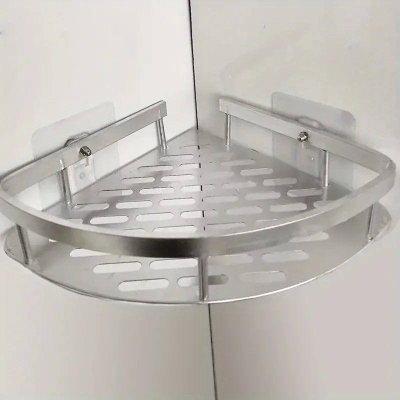 Bathroom Shelf Aluminum Alloy Shampoo Rack Makeup Storage Organizer Shower Shelf Bathroom Accessories No Drill Wall Corner Shelf