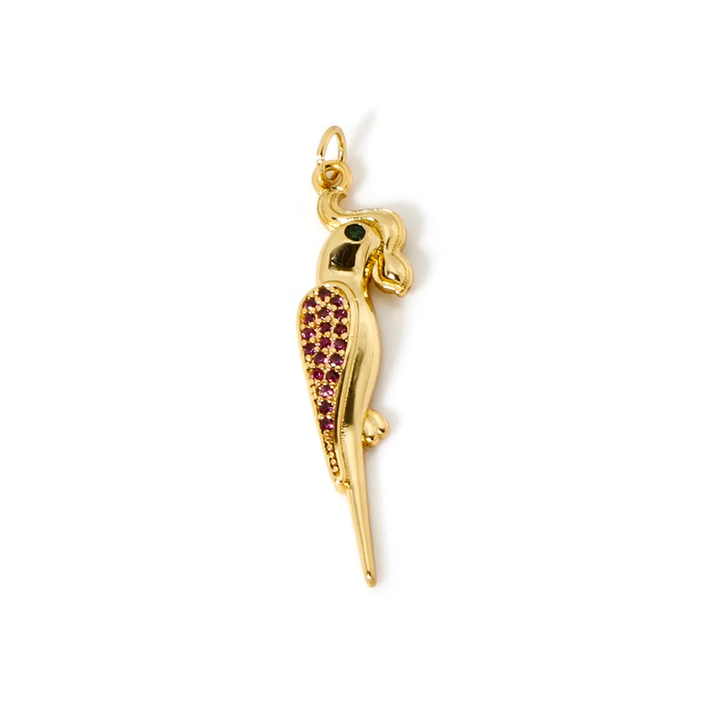1 PC Bird Micro Pave Brass Charms 18K Gold Plated Color Bird Animal Delicate Pendants For DIY Jewelry Making Necklace Findings