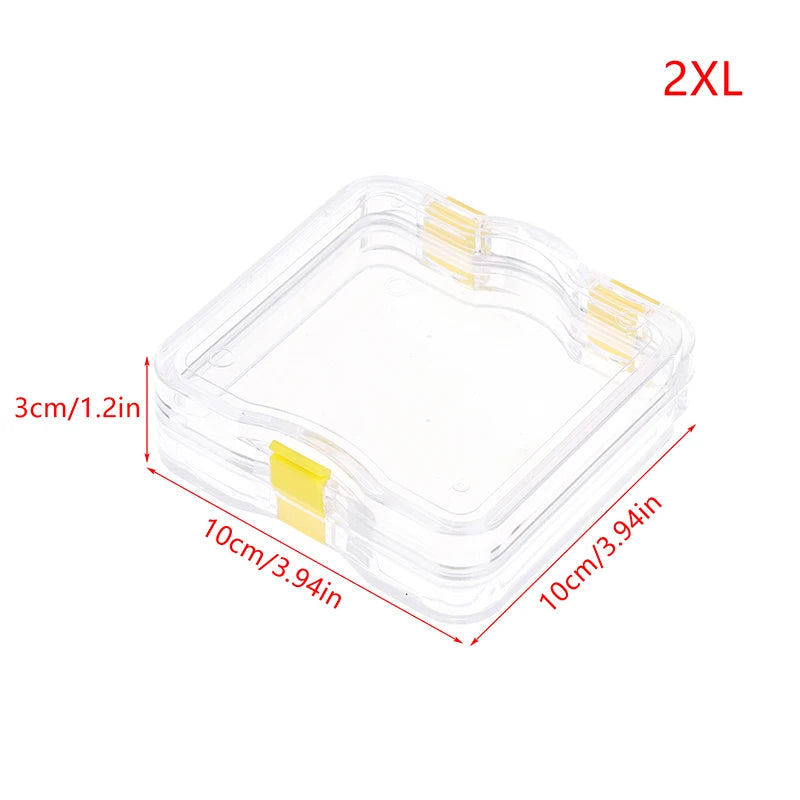 1 Pcs Plastic Dental Lab Box With Film Dentist False Tooth Case Box With Membrane Storage Boxes Denture Teeth Container Case