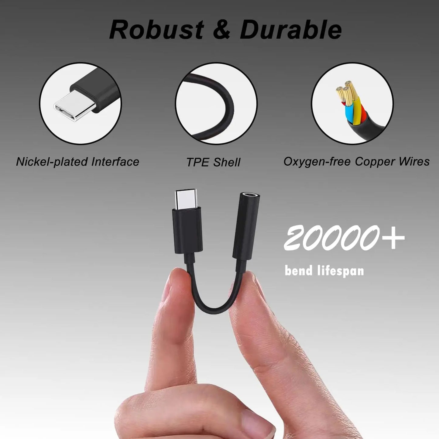 Type C to 3.5mm Headphone Adapter USB-C 3.5 Jack Audio Cable for Huawei P30 Xiaomi Samsung Oneplus Earphone Audio Adapter