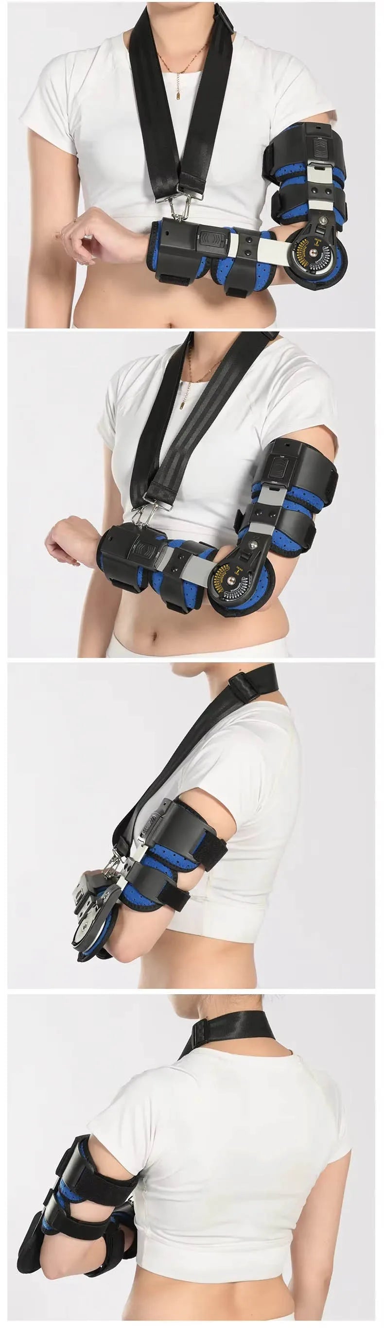 Adjustable Elbow Brace Hinged ROM Elbow Brace Post OP Elbow Brace Arm Injury Recovery Lightweight And Breathable