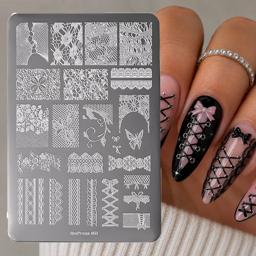 1Pcs Sexy Leopard Print Nail Stamping Plate Animal Skin Texture Nails Template 14.5x9.5cm Stainless Steel Manicure Print Stencil
