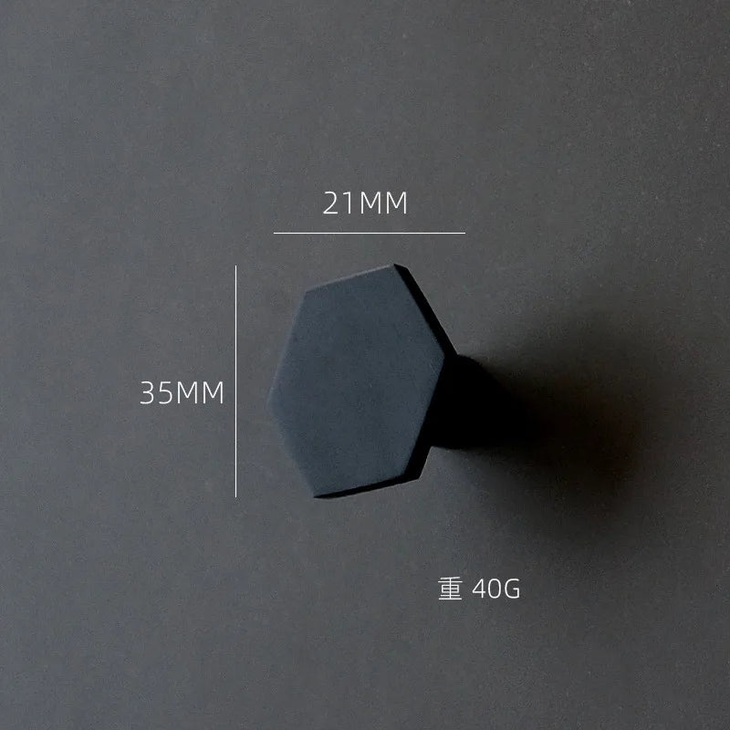 Hexagon Single Hole Drawer Handle Gold Black Zinc Alloy Furniture Knob for Kitchen Cupboard Bedroom Wardrobe Bathroom Cabinet