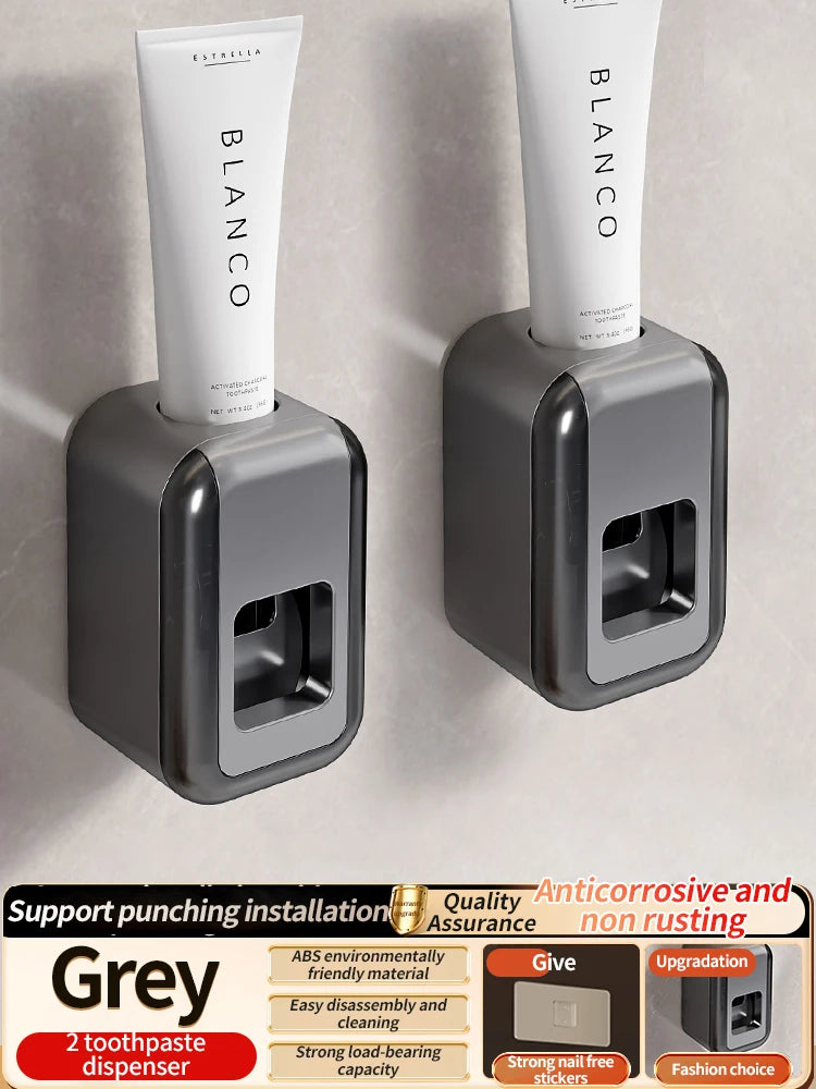 Toothbrush Holder Toothpaste Holder Electric Toothbrush Holder Space Aluminum Punch-Free Toilet Bathroom Shelf Rack