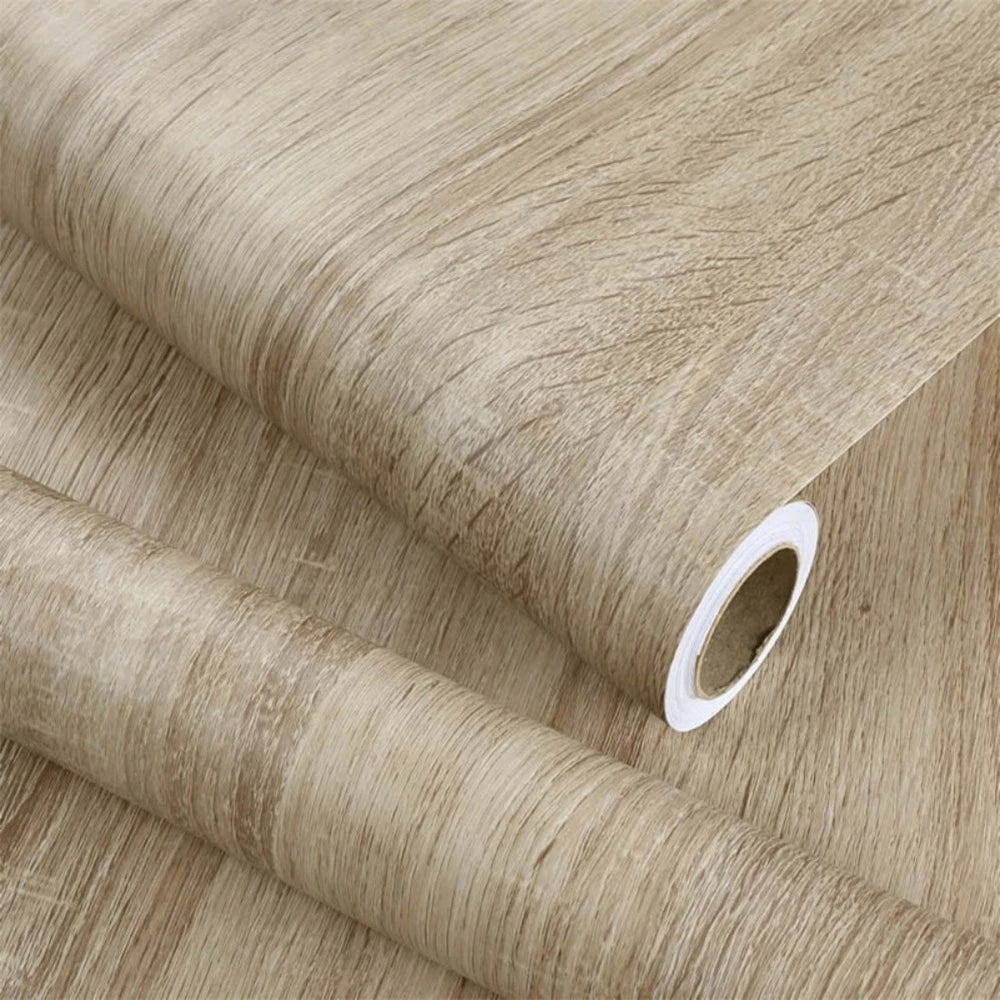 Waterproof Wood Grain Vinyl Self Adhesive Contact Paper Peel and Stick Wallpaper for Cupboard Table Furniture Home Decoration