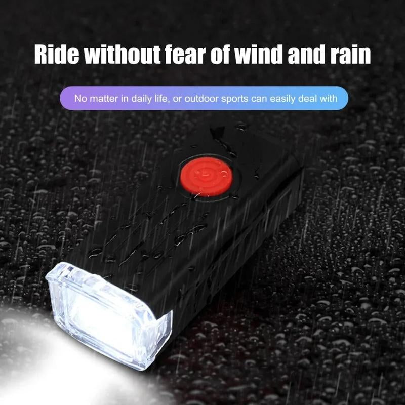 Light Up Your Ride! π¦π΄ββοΈ USB Rechargeable LED Bike Headlight & Tail Light Combo! #CyclingEssentials #BikeSafety