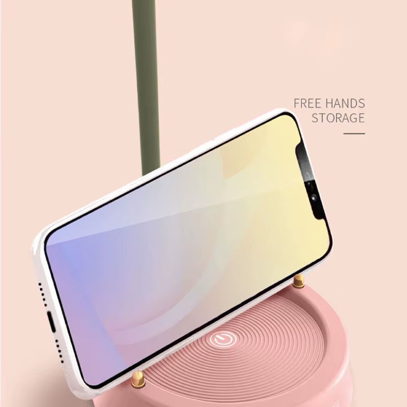 Flower LED Desk Lamp Student Bedroom Room Lighting Touch Reading Lamp Eye Protection Multi-Function Lamp Table Light