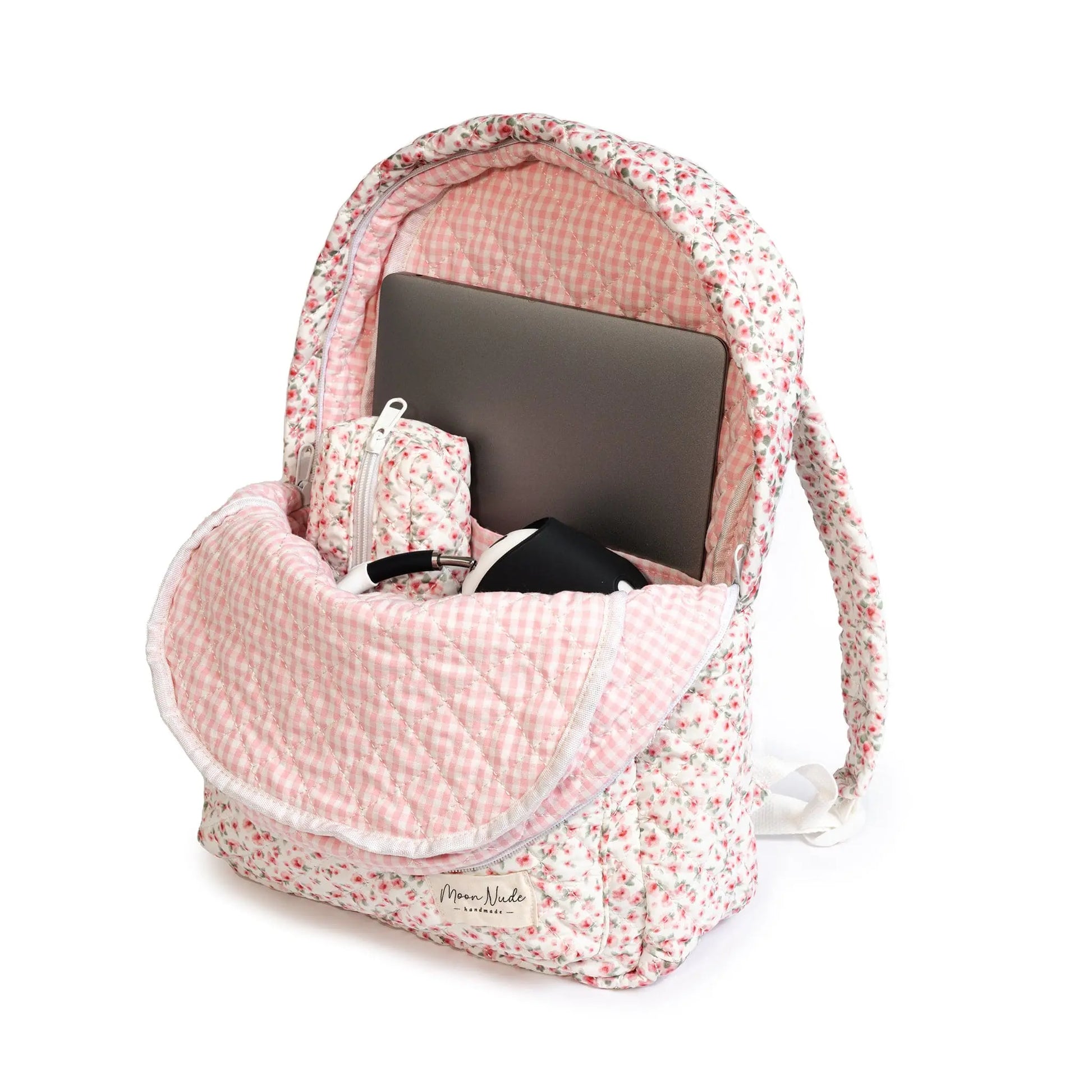 Moon Nude Peony Backpacks - Multiple Design Options - Convenient Exterior Pocket