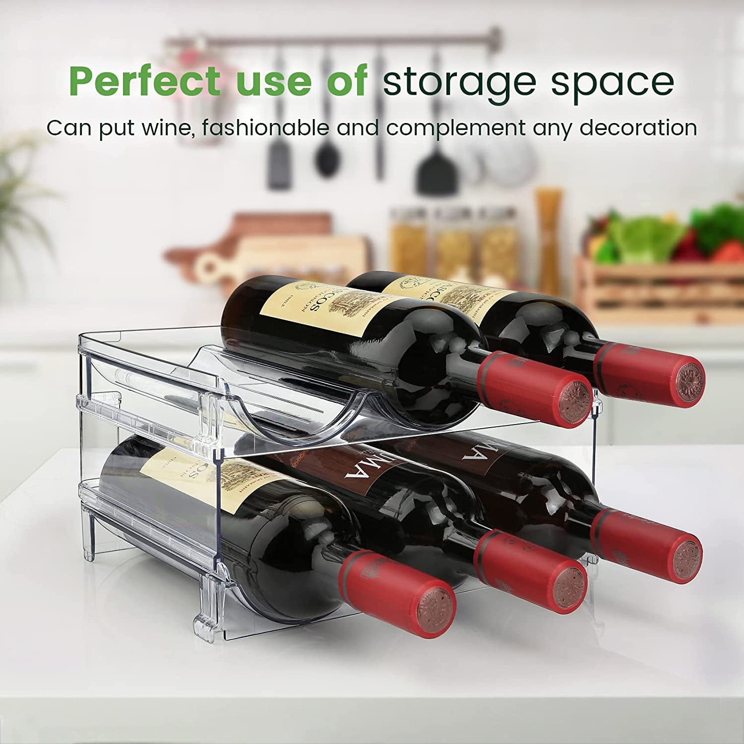 Say goodbye to clutter! 🌟 Check out our 2-pack Stackable Water Bottle Organizer for your cabinet! Perfect for keeping your hydration essentials neat and tidy! 💧🥤 #HomeOrganization #WaterBottleStorage