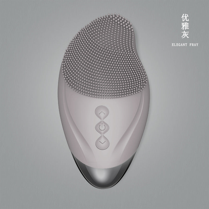 Household Electric Ultrasonic Facial Cleanser Wireless Waterproof Silicone Pore Cleaning Facial Brush Beauty Massage Introduction Instrument