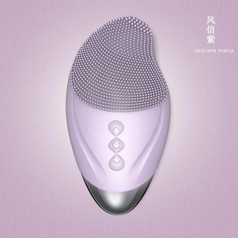 Household Electric Ultrasonic Facial Cleanser Wireless Waterproof Silicone Pore Cleaning Facial Brush Beauty Massage Introduction Instrument