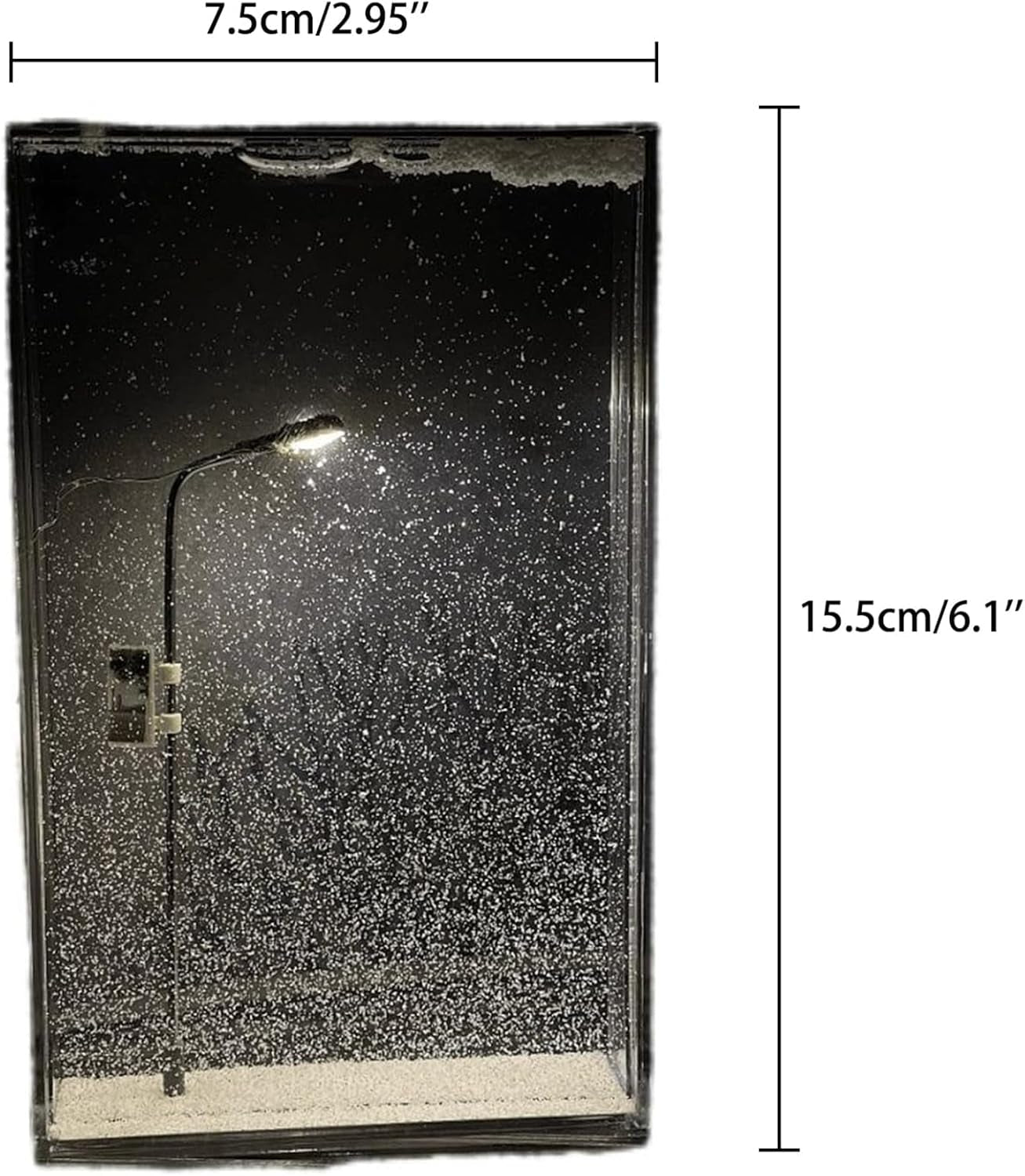 Snowfall Lamp, Snowy Streetlamp Light, Handmade Snow Scenery Night Light Street Lamp DIY Material Pack (2 Sets)