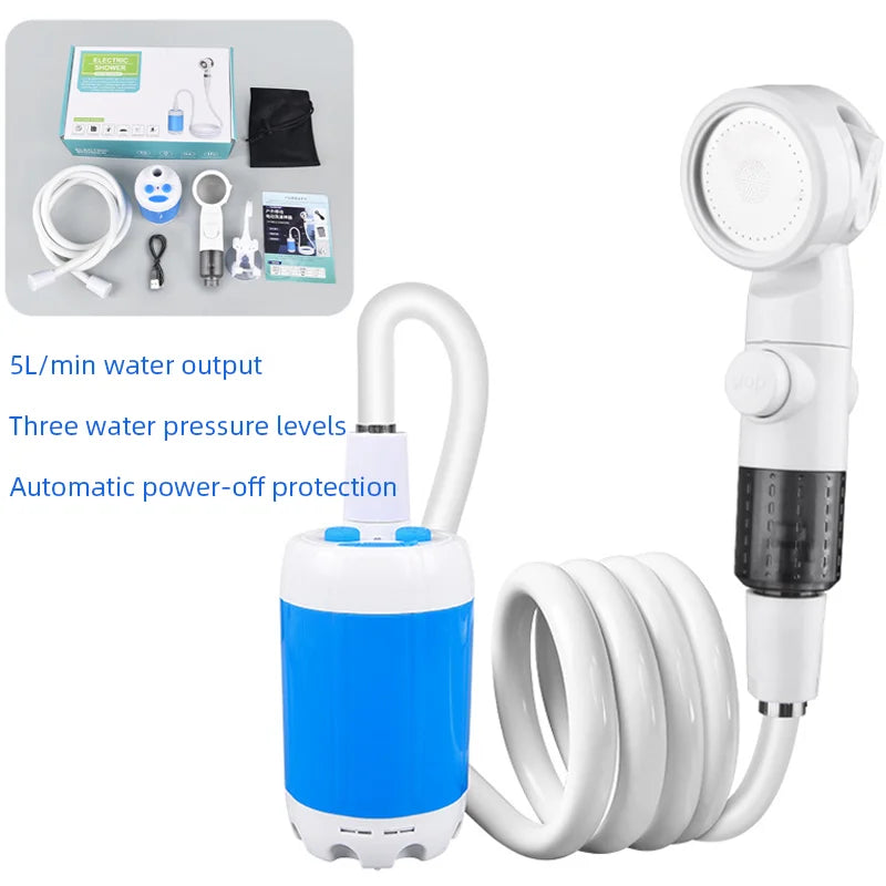 Portable Outdoor Shower Electric Water Pump Camping Shower Set Suitable for Outdoor Camping Bathing