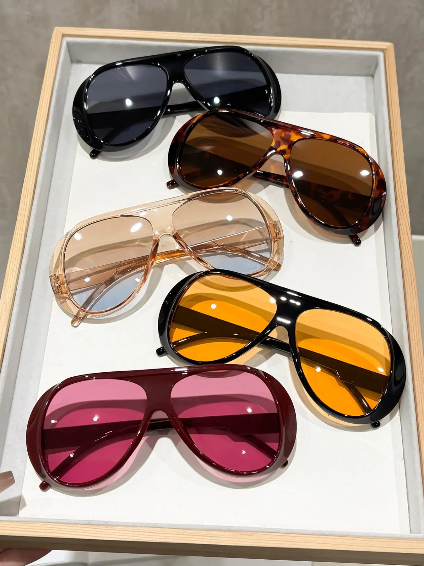 5 Pairs Y2K Street Style Women'S Plastic, Trendy Casual Leopard Pattern Sunglasses, Perfect for Beach Vacations, Driving and Night Out, Stylish Accessories for Every Occasion, Summer Trendy Sunglasses