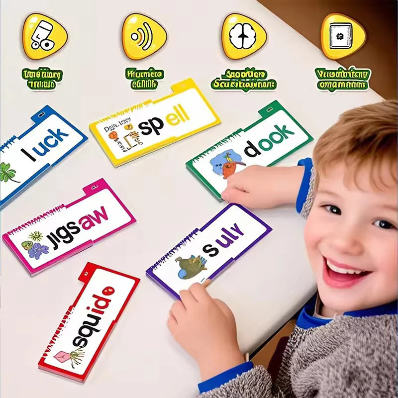 30 Read and Rhyme Flip Books Word Family Flip Books Flash Cards ABC Vocabulary Cards Educational Reading Game