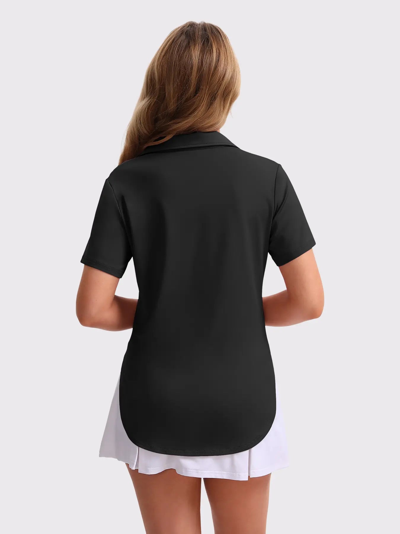 4 Packs Women'S Half-Zip Polo Shirt/Short-Sleeve T-Shirt Set, Minimalist Style, Suitable for Fitness, Tennis, Golf and Work Attire.