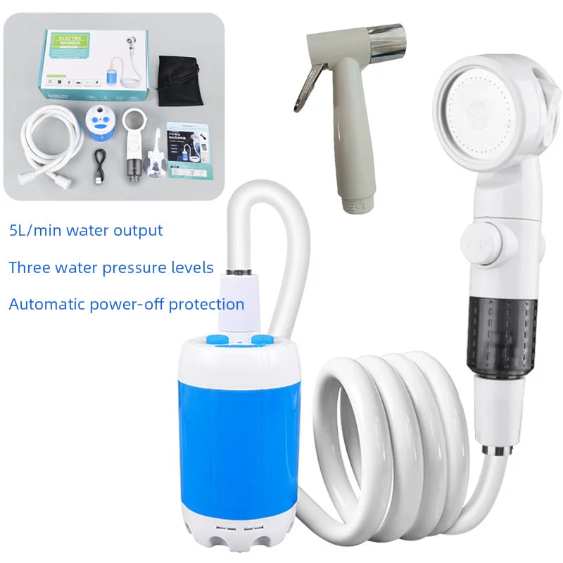 Portable Outdoor Shower Electric Water Pump Camping Shower Set Suitable for Outdoor Camping Bathing