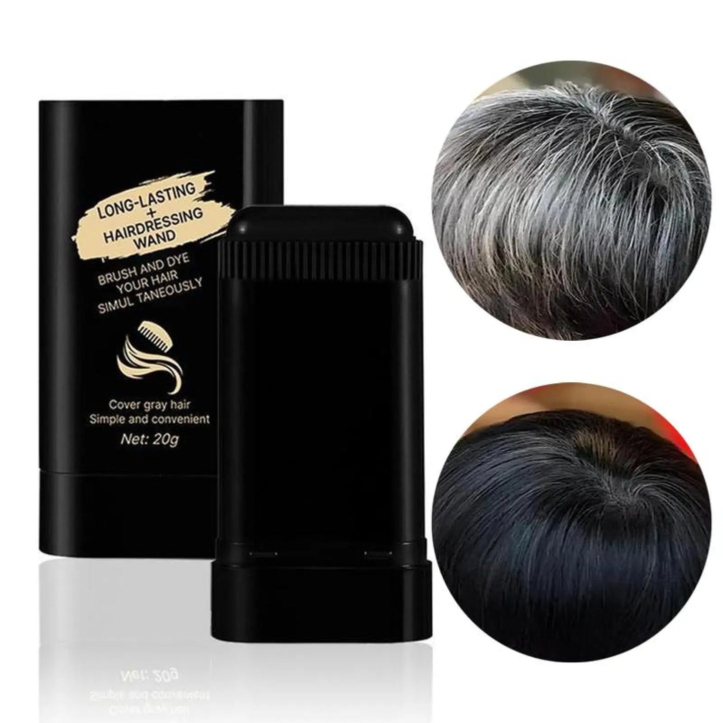 Hair Dye Comb,Disposable Hair Dye Penwaterproof Sweatproof,Easy to Color Portable Fastreplenishment Color Does Not Fall Out Stick Lid Storage.