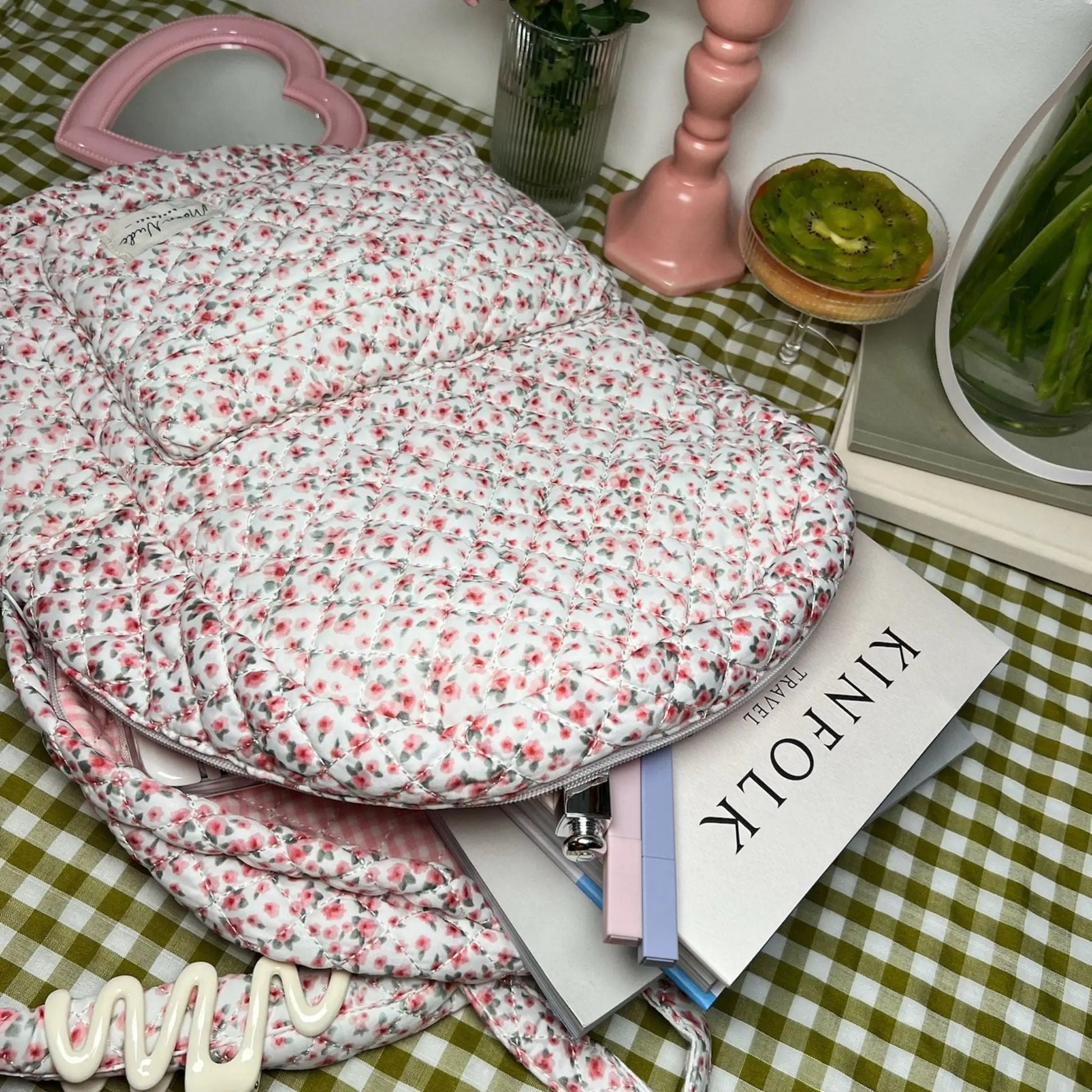 Moon Nude Peony Backpacks - Multiple Design Options - Convenient Exterior Pocket