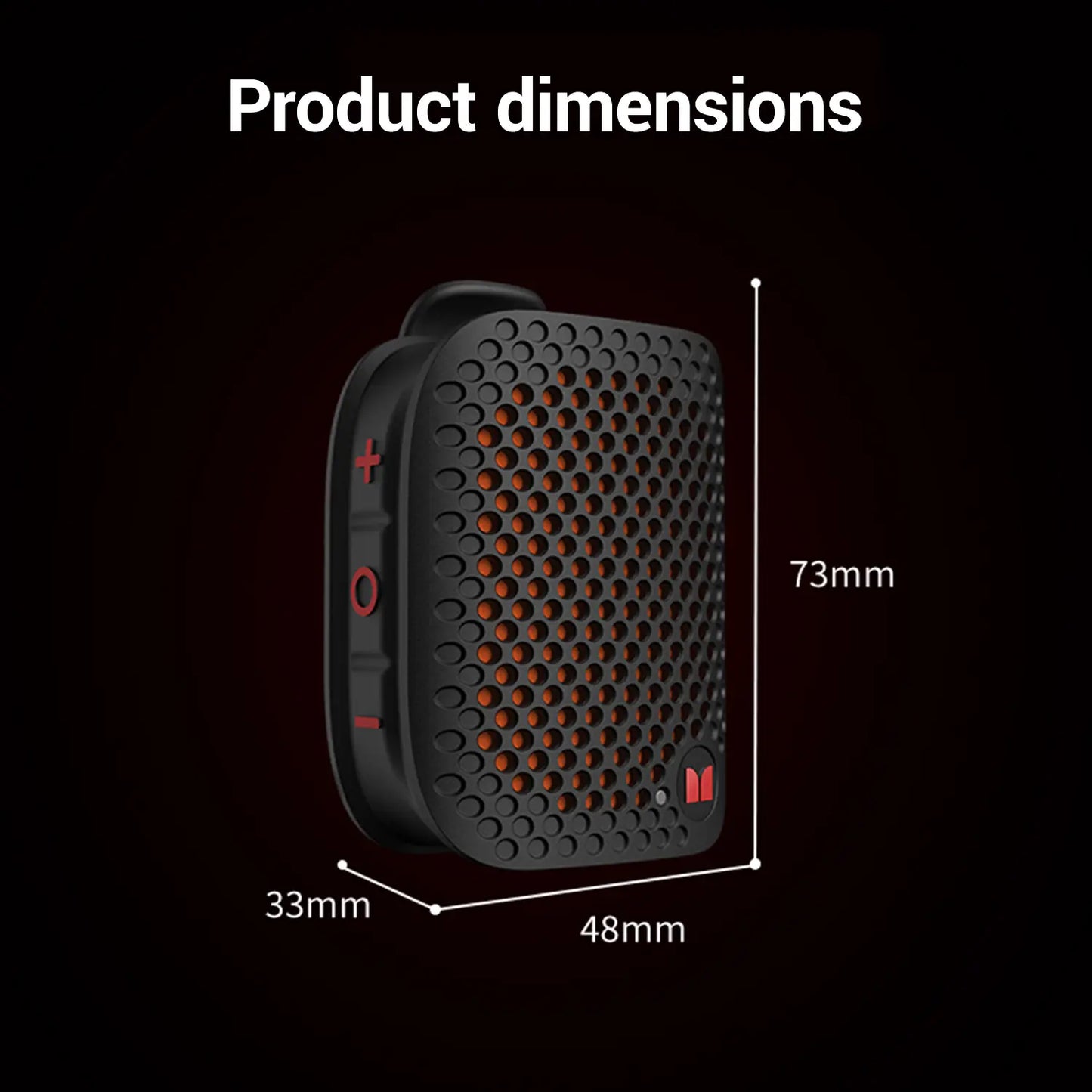 MONSTER M3 Portable Bluetooth Speaker, TWS Stereo Sound, IPX7 Waterproof, Magnetic Clip-On Wearable Speaker, Ultra-Portable 80G Wireless Speaker for Outdoor, Travel, Camping & Work - 2026 Deals for You Days