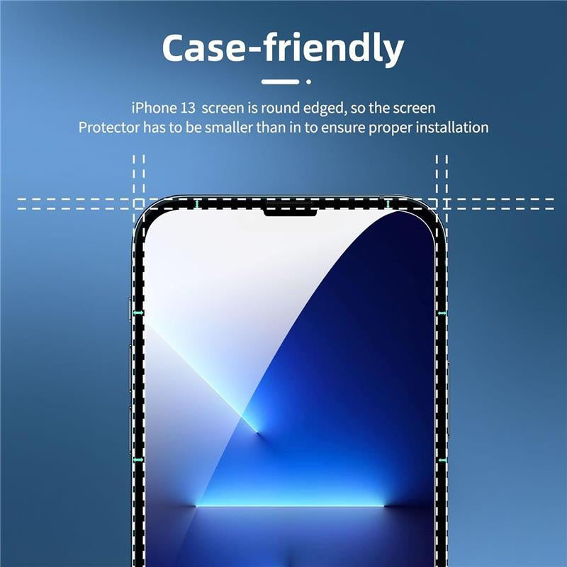 Ultimate Screen Protection for iPhone 14 & 13! 💪✨ 3 Pack of Tempered Glass, Bubble Free & Case Friendly – Keep Your Phone Safe and Stylish! 📱🛡️