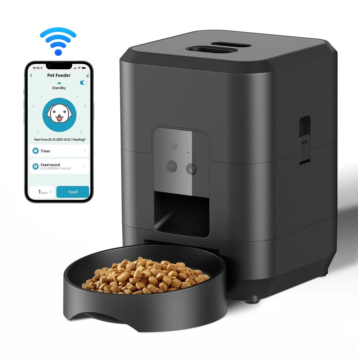 HEYBO Smart Pet Feeder | Automatic, 2L Capacity for Cats & Dogs