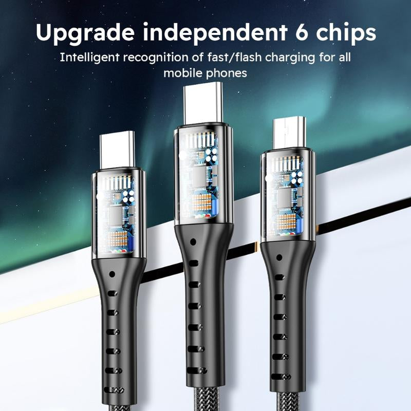 Charge Fast & Stay Connected! 🚀✨ Check out our 2-Pack 1.2M Super Fast Charging USB Cable - Mfi Certified 3 in 1 with Type-C, Micro USB, and IP Port! Perfect for all your devices! 📱🔌 #FastCharging #TechEssentials
