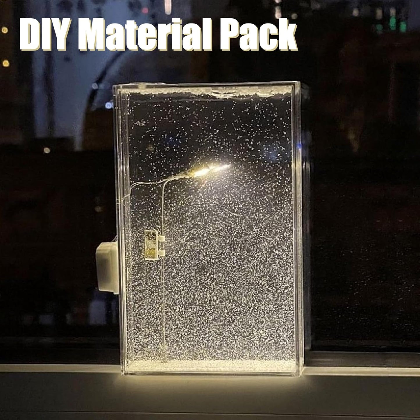 Snowfall Lamp, Snowy Streetlamp Light, Handmade Snow Scenery Night Light Street Lamp DIY Material Pack (2 Sets)