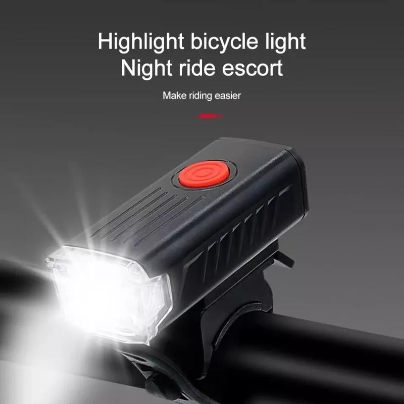 Light Up Your Ride! 🔦🚴‍♂️ USB Rechargeable LED Bike Headlight & Tail Light Combo! #CyclingEssentials #BikeSafety