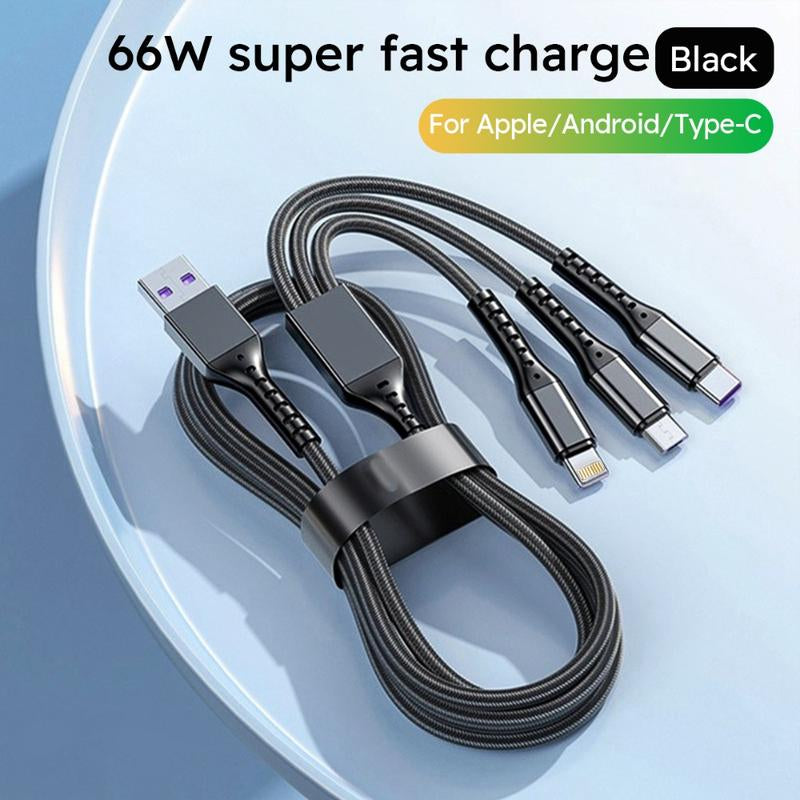 Charge Fast & Stay Connected! 🚀✨ Check out our 2-Pack 1.2M Super Fast Charging USB Cable - Mfi Certified 3 in 1 with Type-C, Micro USB, and IP Port! Perfect for all your devices! 📱🔌 #FastCharging #TechEssentials