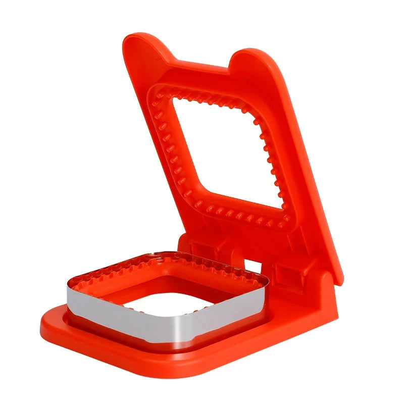 Sandwich Cutter and Sealer Flip Sandwich Cutting Tool for Kids Lunch Stainless Steel Blade Circular Sandwich Bread Toast Mold