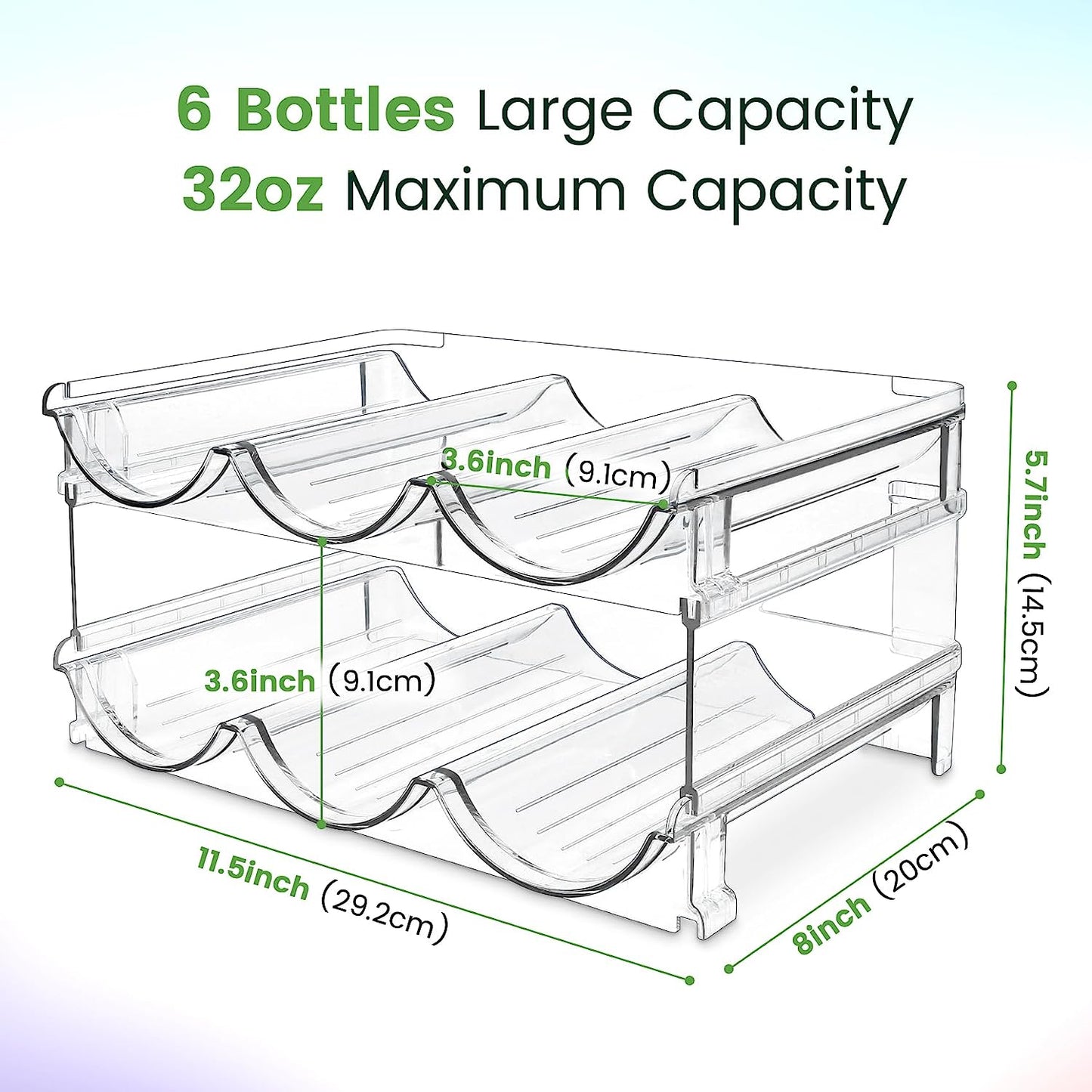 Say goodbye to clutter! 🌟 Check out our 2-pack Stackable Water Bottle Organizer for your cabinet! Perfect for keeping your hydration essentials neat and tidy! 💧🥤 #HomeOrganization #WaterBottleStorage