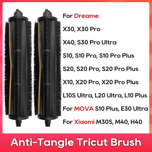 TriCut Brush Fit For Dreame X40 Ultra, X30 Pro, X20 Pro, S10, S20 Pro Plus, L10S Pro Ultra, Mova E30 Ultra, Xiaomi M30S, M40,H40