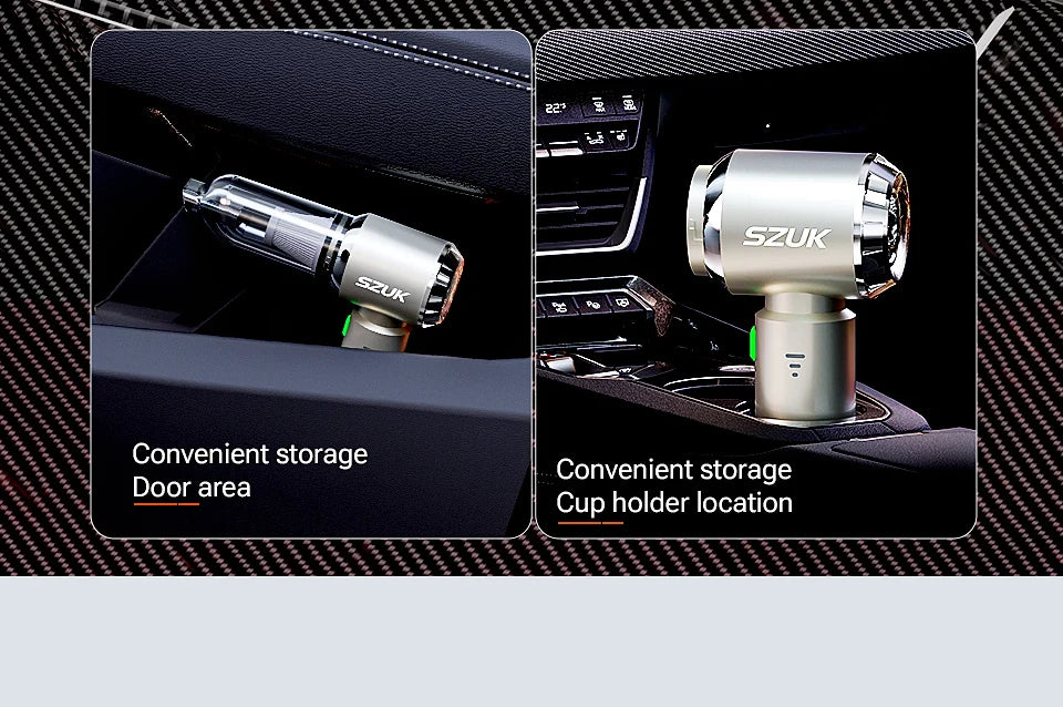 SZUK 985000PA Car Vacuum Cleaner Mini Powerful Cleaning Machine Strong Suction Handheld for Car Wireless Portable Home Appliance
