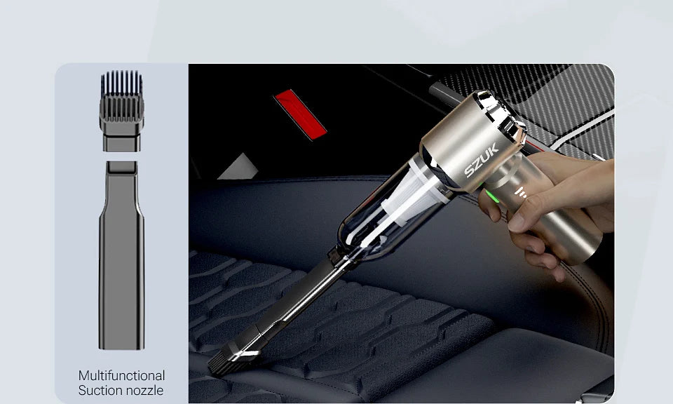 SZUK 985000PA Car Vacuum Cleaner Mini Powerful Cleaning Machine Strong Suction Handheld for Car Wireless Portable Home Appliance
