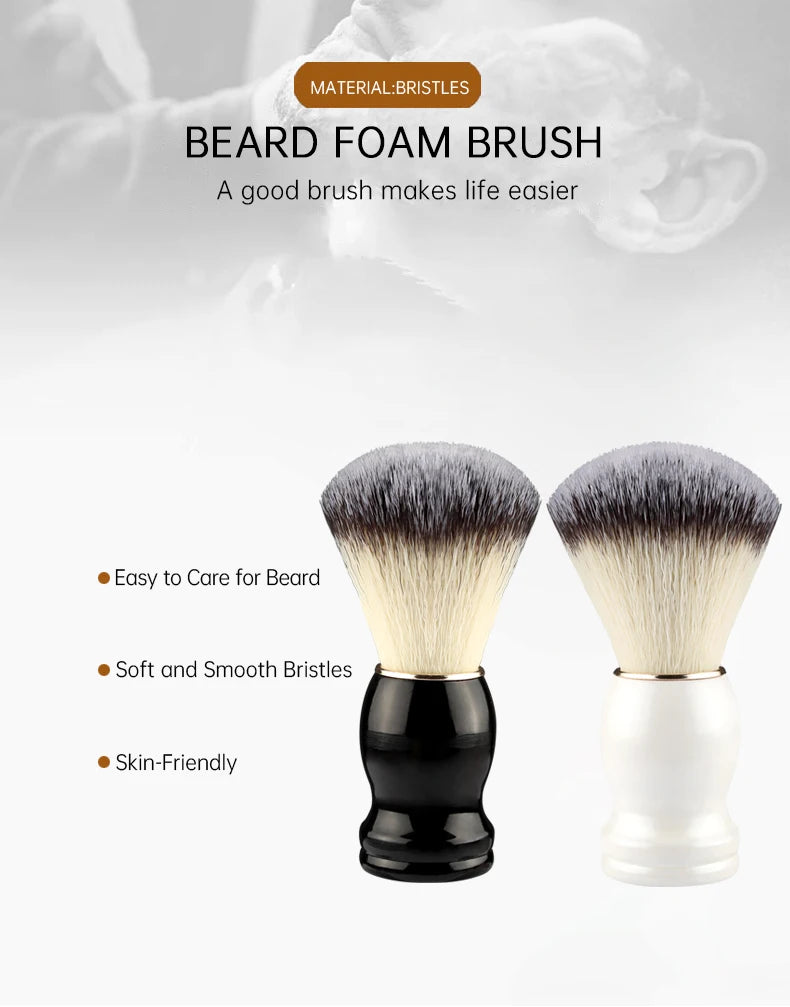 Beard Shaving Brush Makeup Brushes 1pcs Wooden Handle Bristle Hair Salon Barber Soap Foam Shave Men Facial Cleaning Tools