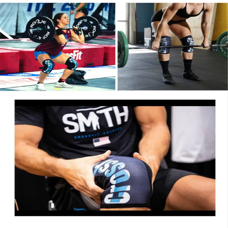 Knee Sleeves (1 Pair), 7mm Thick Compression Knee Braces   Support for Weightlifting | Cross Training | Powerliftimen