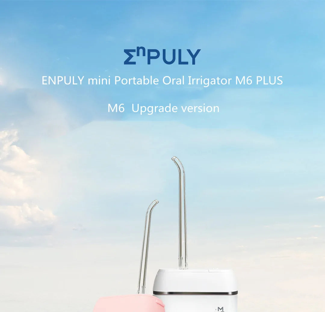 ENPULY Oral Irrigator M6 Plus Portable Dental Irrigator bucal Ultrasonic waterpulse teeth Oral Tooth Cleaner Teeth Water Flosser