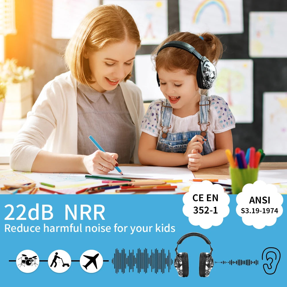 ZOHAN Kid Toddler Ear Protection Baby Safety Ear Muffs Adjustable Noise Reduction Earmuffs Hearing Protectors for Children